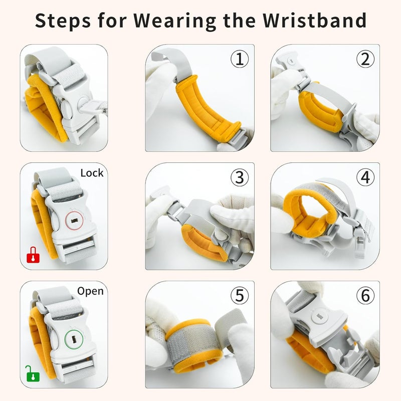 bearcouple Toddler Leashes + Anti Lost Wrist Link for Kids, 4 in 1 Kid Harness Backpack Leash for Girls Boys, Reflective Kids Anti Lost Leash Cute Baby Harness Belt Strap Foldable Child Safety Leash for Park/Zoo - Image 5